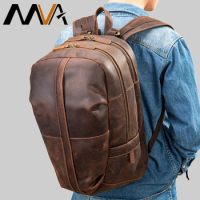 MVA Full Grain Leather Men Backpack Personalized Vintage Laptop Backpack Travel Backpacks Leather Rucksack Men Gift For Him Her