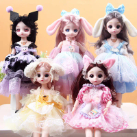 Barbie Doll Set 30Cm Kuromi Dress Up Princess Confused Barbie Girl Gift Children's Toy Doll Gift Box