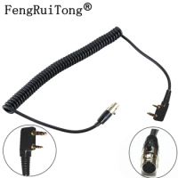 For 3M Peltor FLX2-36 to Kenwood 2 Pin Type Puxing WOUXUN Baofeng UV5R UV82 Downlead Cable CH-3 Headsets
