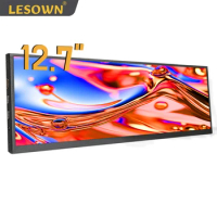 LESOWN 12.7 inch Ultrawide Long Bar Monitor 120Hz 500cd/m2 High Brightness HDMI Type-C Laptop PC Stretched Extender Screen