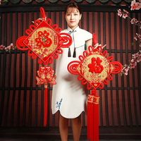 絨布中國結掛件 大號廣告中國結 新年春節喬遷裝飾掛飾 全館免運