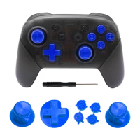 Metal Thumb sticks for Nintendo Switch Pro Controller Joystick Grip Cap ABXY Buttons For Switch Pro Gamepad