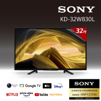 SONY 索尼 BRAVIA 32型 HDR LED Google TV電視 KD-32W830L