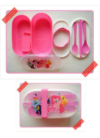 Tempat makan lunch box roti bekal anak karakter kuda poni little pony