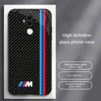 For Huawei Mate 9 Stylish Glass Phone Case, Shockproof & Shatter-Resistant Protective Cover