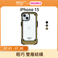 【ROOT CO.】iPhone 15(透明背板防摔手機殼 - 共三色)