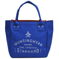 MUNSINGWEAR 品牌企鵝字母LOGO手提購物包(寶藍)
