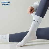 【Porabella】任選三雙 襪子 瑜珈襪 素色瑜珈襪 止滑中筒襪 普拉提襪 止滑襪 運動襪子 YOGA SOCKS