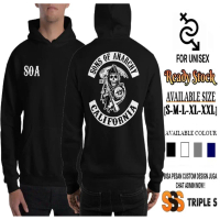Limited HOODIE JUMPER SOA SONS OF ANARCHY CALIFORNIA SABLON DEPAN BELAKANG Baru