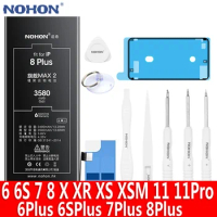 NOHON High Capacity Battery For Apple iPhone 8 7 6S 6 Plus X XR XS MAX 11 Pro 8Plus 7Plus 6Plus Replacement Self Repair Bateria