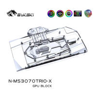 Bykski Full Cover GPU Water Cooling RGB Block w/ Backplate for MSI RTX3070 GAMING X TRIO N-MS3070TRIO-X
