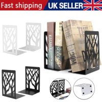 2pcs Metal Bookend Modern Bookends For Shelves Non-skid Book Holder Heavy Duty Book Ends
