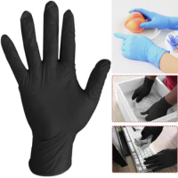 10Pcs Disposable Nitrile Gloves Oil-proof Protective Glove Powder Free Cleaning Gloves for Home Garden Laboratory 9 Inch Length
