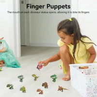 Dinosaur Finger Toys 9Pcs Biting Fingers Puppet Model Figure Creative Theater Puppet Doll Finger Biting Toy Finger Puppet For