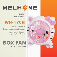 WELHOME Kipas Welhome 10 Inch Kipas Listrik Kecil Karakter Hello Kitty Keropi Doraemon Kipas Angin M