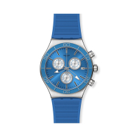 Swatch Irony 金屬Chrono系列手錶BLUE IS ALL王道藍(43mm)