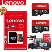 Lenovo UHS-I Micro TF SD Card 1TB A1 U3 Memory Card High Speed SD Card 128GB For XIAO MI SD Nintendo Switch Ps4 Ps5 Game Laptop