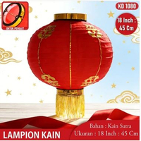 2PCS LAMPION POLOS KAIN SUTRA LAMPION POLOS Bahan Kain Lampion Dekorasi Tahun Baru China 2PCS 18 INC