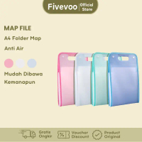 FIVEVOO Tas Map/Tas File Handle Map File Clear Holder Anti Air Multi Layer Tas Dokumen A4 Folder Map