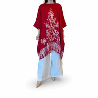 Lausboutique Tunik Kusuma Motif- Seri Encim-Tunik Batik Encim merah