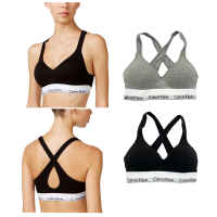 Calvin Klein 凱文克萊 有襯墊內衣 CK 運動內衣 集中型 低胸內衣(QF1654)