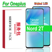 Original AMOLED For Oneplus Nord 2T LCD Display Touch Screen Digitizer Assembly Replacement Screen 1+ CPH2399 CPH2401 LCD