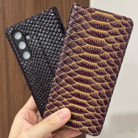 Magnet Genuine Leather Skin Flip Wallet Book Phone Case Cover On For Samsung Galaxy A14 A15 A24 A25 