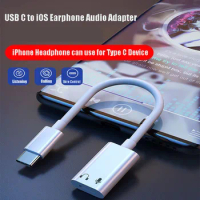 USB C to iOS Earphone Audio Adapter Cable for iPhone 15 Headphone Adapter Type C to Lightning Audio Converter for iPad Pro Air