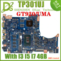KEFU TP301UJ MAINboard For ASUS Vivobook Flip TP301U TP301UA Q303UA TP301UJ Motherboard I3 I5 I7-6500U 4GB 100% Test OK