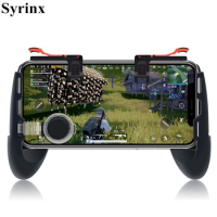 SYRINX Mobile Phone Game Controller For PUBG Game Joypad + Auxiliary Quick Button for IPhone Andriod Phones Game Gamepad Holder