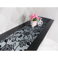 TAPLAK MEJA PANJANG VINTAGE CLASSIK VINTAGE MEWAH SALUR GREY