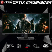 MSI Optix MAG343CQR 34 Inch PC Monitor 144Hz WQHD IPS Lcd Display HDMI Desktop Gaming Gamer Computer Screen Flat Panel HDR 1ms