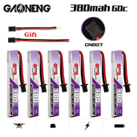 GAONENG GNB 1S 380mAh 3.8V 60C/120C HV Lipo Battery With GNB27 High Current Discharge Plug For FPV RC Tiny Whoop Drone