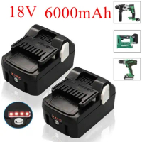 High Capacity 6000mAh 18V Lithium Replacement Battery for Hitachi Power Tools Compatible BSL1830 BSL1840 DSL18DSAL BSL1815X