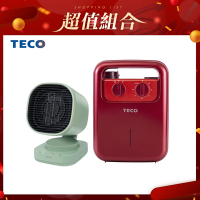 TECO東元 陶瓷擺頭電暖器+烘被乾燥機(YN1004CBG+YQ1003CBR)
