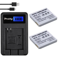 PROBTY 2pcs NB-4L NB 4L NB4L Battery + LCD USB Charger for Canon IXUS 50 55 60 65 80 75 100 I20 110 115 120 130 IS 117 220 225