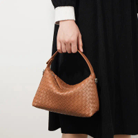 Stephanie Woven Bag Genuine Leather Bag