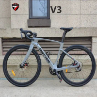 TWITTER gravel bike V3 RIVAL-22S T900 carbon fiber road bicycle disc brake 700*40C Full hidden inner traces bicicleta велосипед