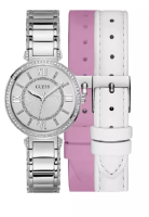 Guess Guess 銀色錶盤不鏽鋼錶帶女士手錶 GW0588L2