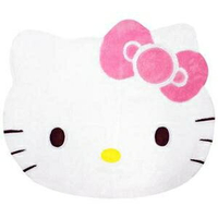 【震撼精品百貨】Hello Kitty 凱蒂貓-HELLO KITTY可愛造型絨毛地墊-白色