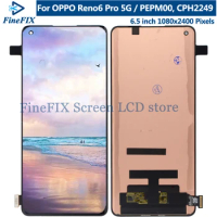 Original For Oppo Reno6 Pro 5G LCD Display Screen+Touch Panel Digitizer Replacement For Reno 6 Pro LCD PEPM00, CPH2249