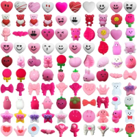 Valentines Day for Boys Girls 12/36Pcs Mini Mochi Squishy Toys Party Favors Gifts Heart Rose Bear Dog Stress Relief Squeeze Toys