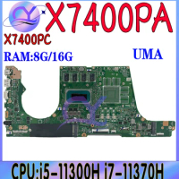 X7400PC Mainboard For Vivobook Pro X7400P X3500PC X3500PH K3500PC Laptop Motherboard RAM:16GB I5/I7-11th RTX3050 GTX1650