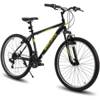 Hiland 26 Inch Mountain Bike, Mens Womens MTB w/ 21 Speeds, High-Tensile Steel Frame, V Brake, Hardtail Bicycle for Adults