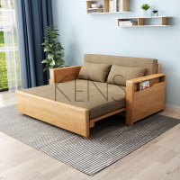 沙發 沙發椅 網紅北歐實木沙發床客廳多功能兩用可伸縮沙發小戶型家具工廠