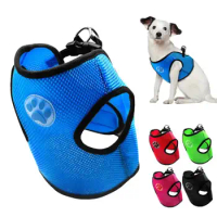 Pet Harness Vest Breathable Mesh Fastener Tape Delicate Hemming Strong Bearing Medium Large Dog Cat Walking Lead Leashes