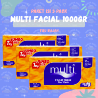 PROMO 3 PACK Tissue Multi Facial Tisu JUMBO Size 1000 Gram - 2 PLY / Tisue Wajah Halus 1 Kg Lebih He