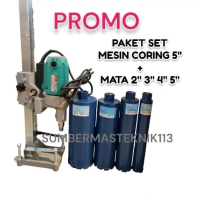 PAKET MESIN BOR CORING 5\ + MATA CORING 2\" 3\" 4\" 5\" MESIN KORING 5\" DCA AZZ 130 CORE DRILL 5 IN