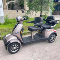 Handicapped Scooters 4 Wheel golf cart Double 2 Seat Mobility E bike Motorcycle Electric Scooter For Elderly