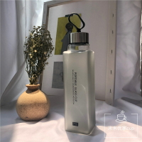 方形女磨砂水杯可愛個性扁平杯子創意潮流隨手水瓶